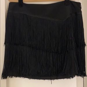 Nanette Lepore tiered fringe mini skirt